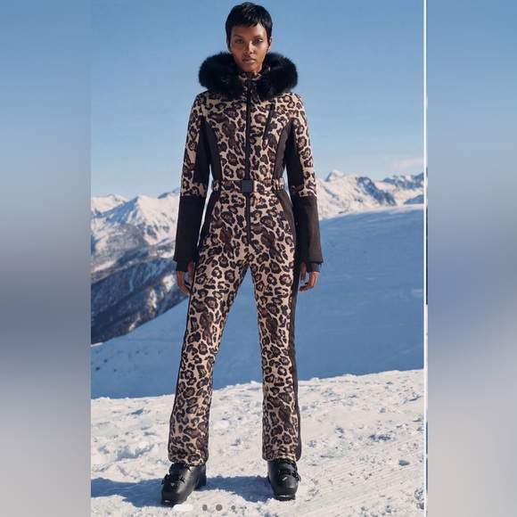 Fashion Nova Pants - Fashion Nova Blanket of Snow Leopard Ski Jumpsuit
